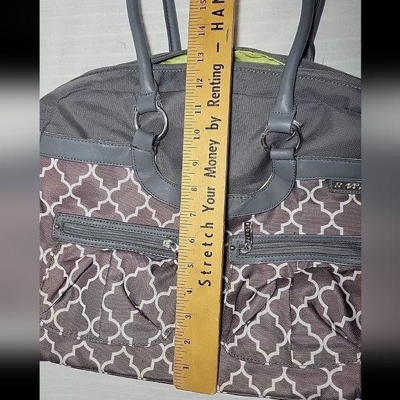 JJ Cole Collection Infant Baby Satchel Diaper Bag Stone Arbor Tote EUC - Picture 7 of 11